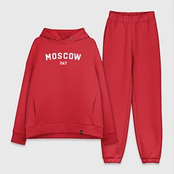 Женский костюм оверсайз MOSCOW 1147, цвет: красный
