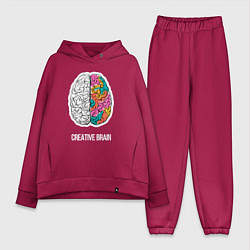 Женский костюм оверсайз Creative Brain, цвет: маджента