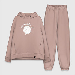 Женский костюм оверсайз Streetball lettering, цвет: пыльно-розовый