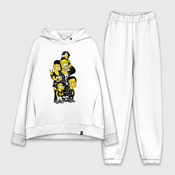 Женский костюм оверсайз Simpsons not dead! Motto, цвет: белый