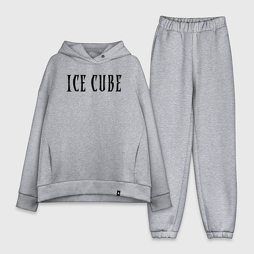 Женский костюм оверсайз Ice Cube - logo / Меланж – фото 1