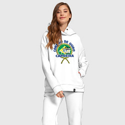 Женский костюм оверсайз Cordao de ouro Capoeira flag of Brazil, цвет: белый — фото 2