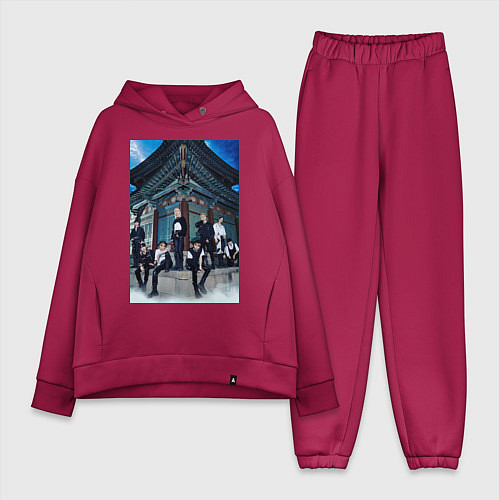 Женский костюм оверсайз Stray Kids Thunderous / Маджента – фото 1