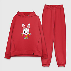 Женский костюм оверсайз Hello Rabbit, цвет: красный