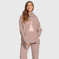 Женский костюм оверсайз Pink Bunny, цвет: пыльно-розовый — фото 2