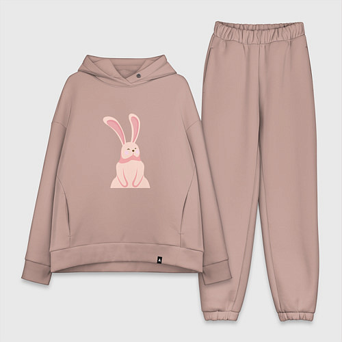 Женский костюм оверсайз Pink Bunny / Пыльно-розовый – фото 1