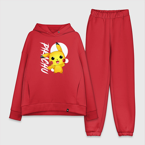 Женский костюм оверсайз Funko pop Pikachu / Красный – фото 1
