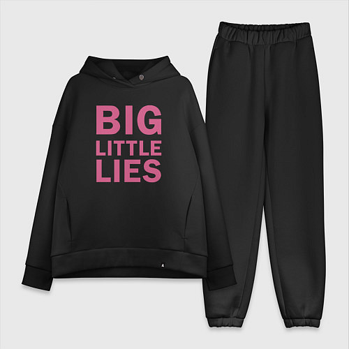 Женский костюм оверсайз Big Little Lies logo / Черный – фото 1