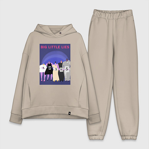 Женский костюм оверсайз Подозреваемые - Большая маленькая ложь / Миндальный – фото 1