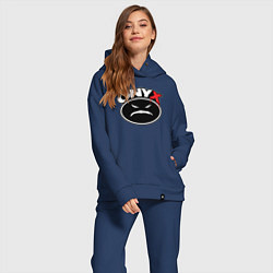 Женский костюм оверсайз Onyx - black logo, цвет: тёмно-синий — фото 2