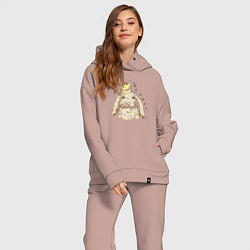 Женский костюм оверсайз Корона не жмёт, цвет: пыльно-розовый — фото 2