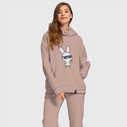 Женский костюм оверсайз Cool rabbit, цвет: пыльно-розовый — фото 2