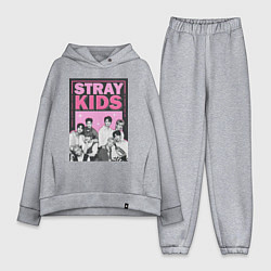 Женский костюм оверсайз Stray Kids boy band, цвет: меланж