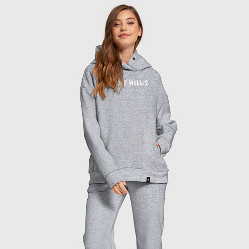 Женский костюм оверсайз Silent hill 2 remake logo / Меланж – фото 2