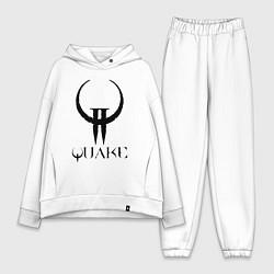 Женский костюм оверсайз Quake II logo, цвет: белый