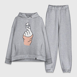 Женский костюм оверсайз Hand click, цвет: меланж