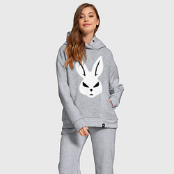 Женский костюм оверсайз Evil bunny head, цвет: меланж — фото 2