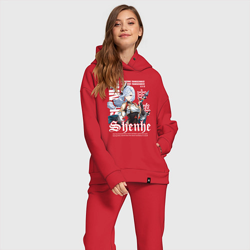 Женский костюм оверсайз Шэнь Хэ Геншин / Красный – фото 2