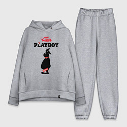 Женский костюм оверсайз Толстяк playboy, цвет: меланж