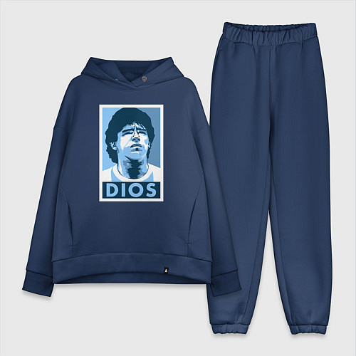 Женский костюм оверсайз Dios Maradona / Тёмно-синий – фото 1