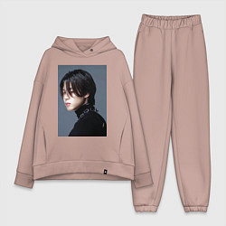 Женский костюм оверсайз Dark side Jimin, цвет: пыльно-розовый
