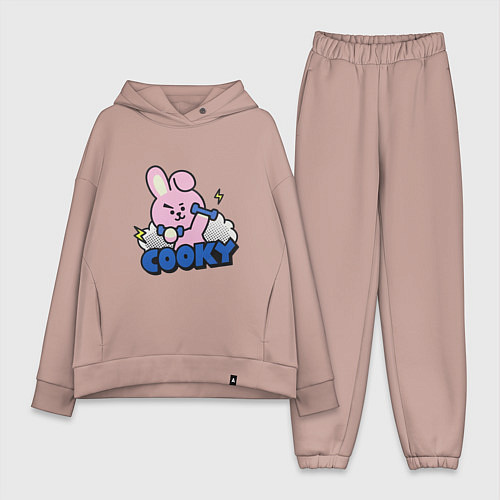 Женский костюм оверсайз Cooky BT21 Jungkook / Пыльно-розовый – фото 1