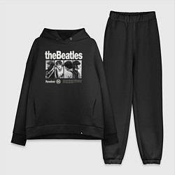 Женский костюм оверсайз The Beatles rock, цвет: черный