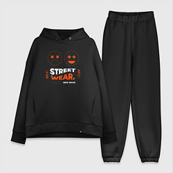 Женский костюм оверсайз Street wear, цвет: черный