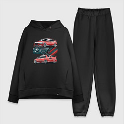 Женский костюм оверсайз Mitsubishi Lancer Evolution IX V1, цвет: черный