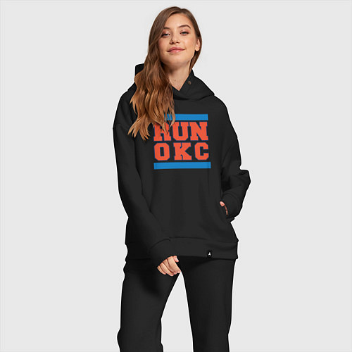 Женский костюм оверсайз Run Oklahoma City Thunder / Черный – фото 2