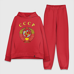Женский костюм оверсайз CCCР Пролетарии, цвет: красный