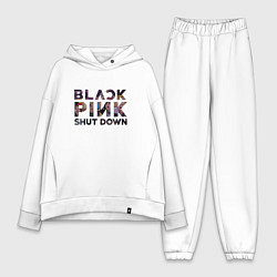 Женский костюм оверсайз Blackpink logo Jisoo Lisa Rose Jennie, цвет: белый