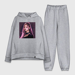 Женский костюм оверсайз Blackpink Jennie аниме рисунок