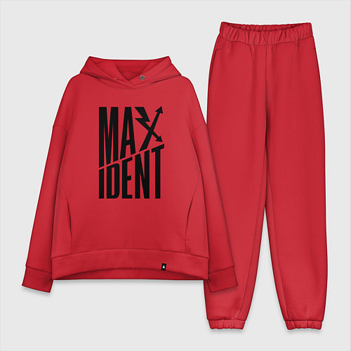 Женский костюм оверсайз Maxident - black - stray kids / Красный – фото 1