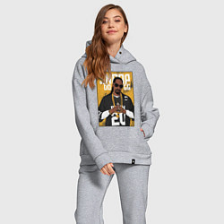 Женский костюм оверсайз Snoop dogg с цепями, цвет: меланж — фото 2