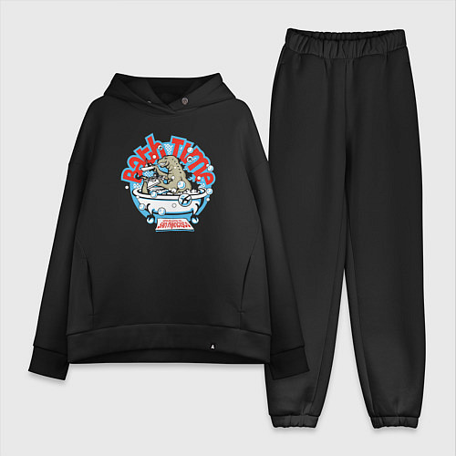 Женский костюм оверсайз Время купания Годзиллы / Черный – фото 1