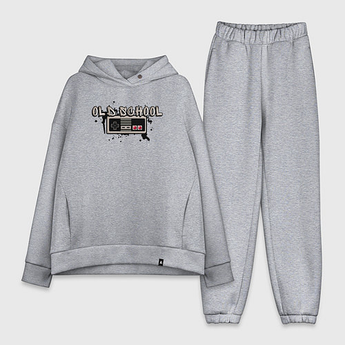 Женский костюм оверсайз Old school game / Меланж – фото 1