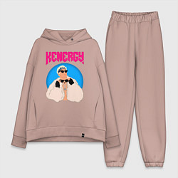 Женский костюм оверсайз Кен и Барби, цвет: пыльно-розовый