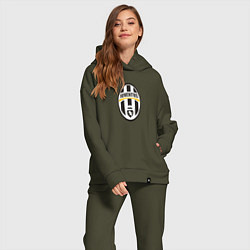 Женский костюм оверсайз Juventus sport fc, цвет: хаки — фото 2