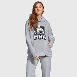 Женский костюм оверсайз Mixed martial arts, цвет: меланж — фото 2