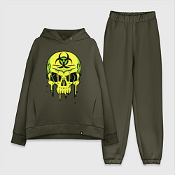 Женский костюм оверсайз Biohazard skull