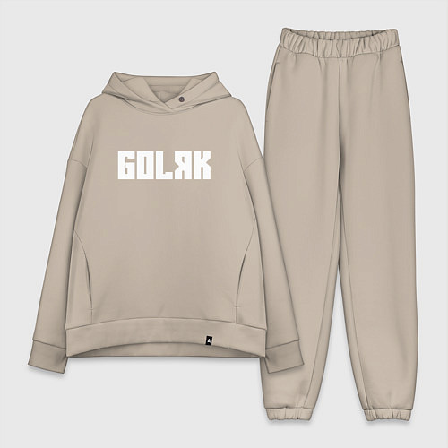 Женский костюм оверсайз Голяк / Миндальный – фото 1