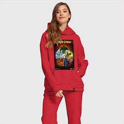 Женский костюм оверсайз Serious Sam 2 - all bosses, цвет: красный — фото 2