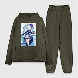 Женский костюм оверсайз Фурина - Геншин импакт, цвет: хаки