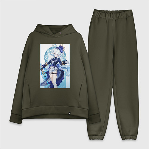 Женский костюм оверсайз Фурина - Геншин импакт / Хаки – фото 1