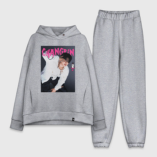 Женский костюм оверсайз Changbin Rock Star Stray Kids / Меланж – фото 1
