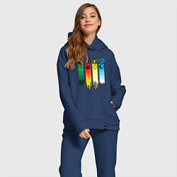 Женский костюм оверсайз Аватар стихии, цвет: тёмно-синий — фото 2