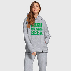 Женский костюм оверсайз Irish you were beer, цвет: меланж — фото 2