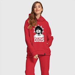 Женский костюм оверсайз Dios Diego Maradona, цвет: красный — фото 2