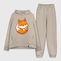 Женский костюм оверсайз Orange fox